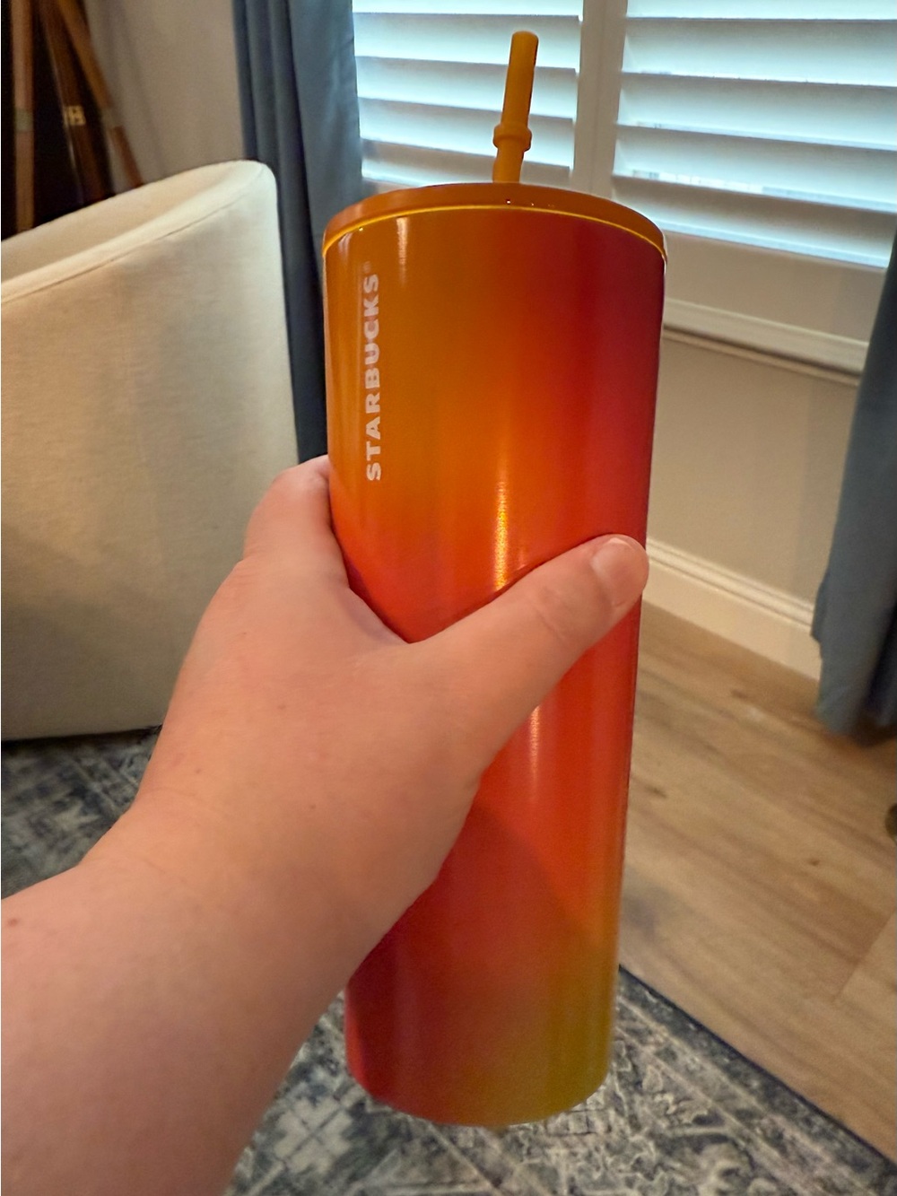 Starbucks Summer 2022 Mango Orange Ombre Stainless Steel Venti Tumbler